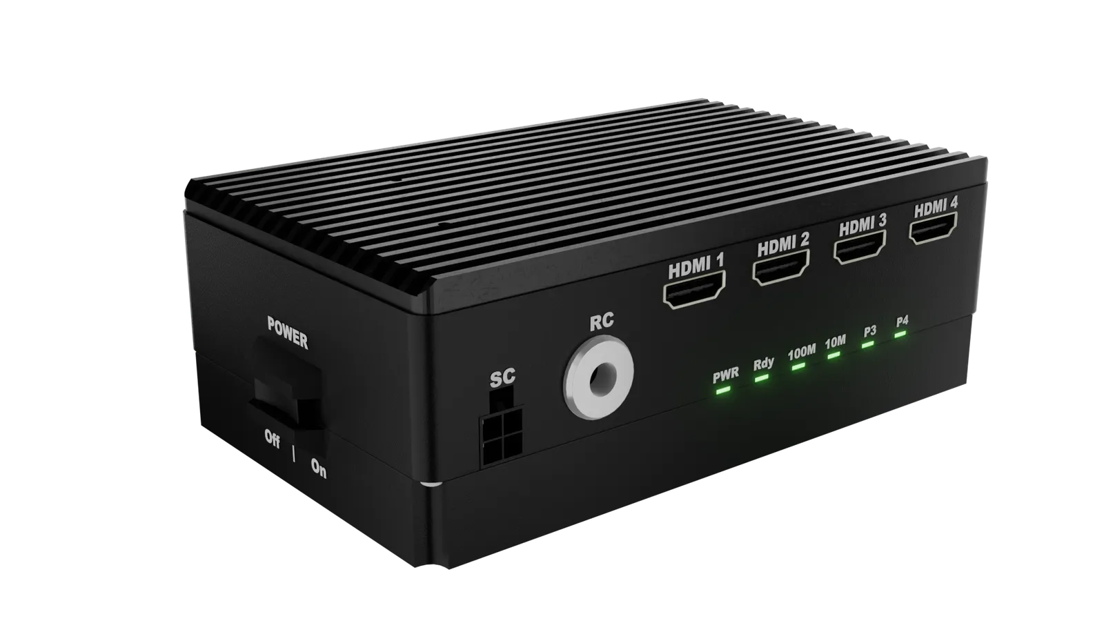 Módulo de control terrestre con cuatro salidas HDMI y entrada RC
